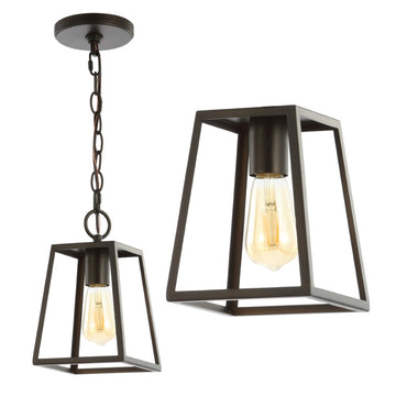 Ira 6.25" Adjustable Drop Metal LED Pendant - JONATHAN Y